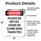Signmission Please Do Not Sit Stand Or Climb, 12 in W x Rectangle, Vinyl Decal OS-2PACK-DS-D-1218-V-2106 - alternate 4